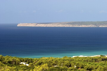 Obraz premium View from La Mola to Cap de Barbaria - Formentera