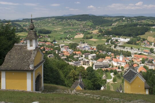 View from the calvaria hill over Smarje pri Jelsah - Slovenia