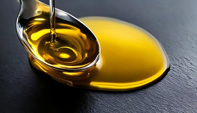 One tablespoon of vegetable oil sits in a measuring spoon, ready to be used in cooking.