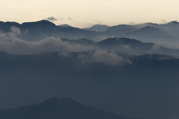 Sunset - evening twilight on mountain Slivnica - Slovenia