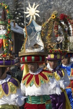 Carnival tradition Telfer Schleicherlaufen - Telfs Tyrol Austria