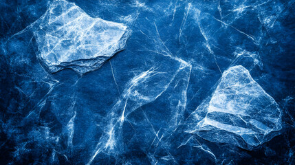 Obraz premium Dark Blue Rock Texture Background with White Veins and Two Stone Shapes Visually Appealing