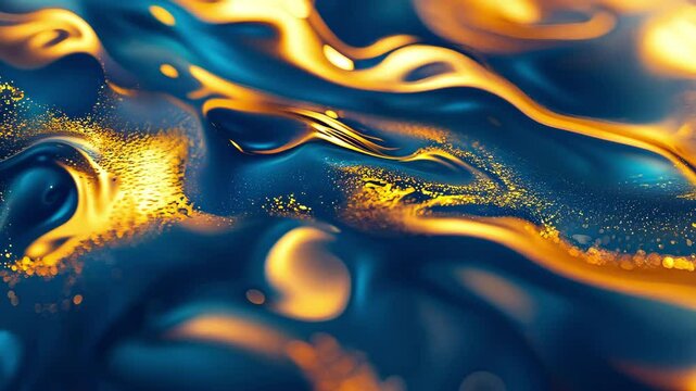 Luxurious Liquid Texture with Golden Glow - made with Generative AI