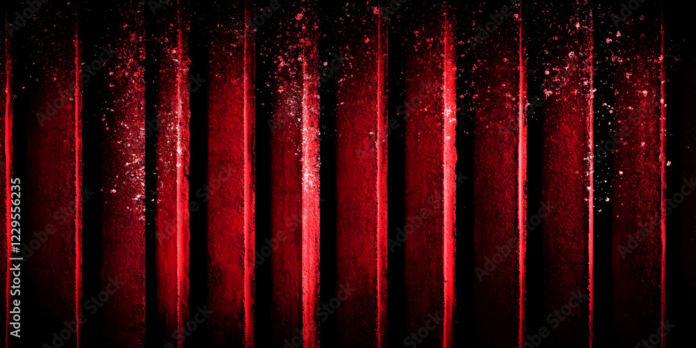 Poster red vertical lines abstract background with dark contrast and texture