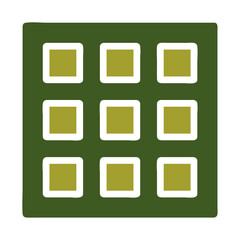 Green square grid with light green inner squares
