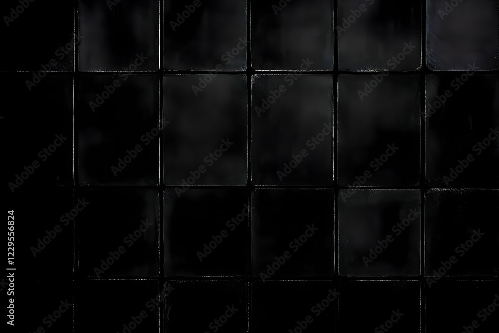 Poster dark, shiny, square tiles create a modern and sleek background texture, ideal for design projects