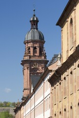 Würzburg Neubaustraße street Neubaukirche church Wuerzburg Franconia Bavaria Germany
