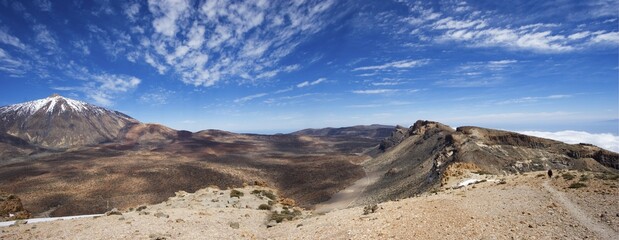National park Canadas del Teide - El Teide mountain - view from Guajara mountain - Tenerife Canary...