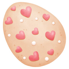 Happy Easter. Watercolor of hand drawn Easter egg