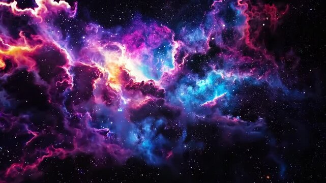 Vibrant Interstellar Cloud &ndash; Sci-Fi Space Scene - made with Generative AI