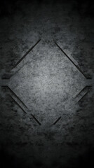 Dark Grunge Concrete Wall Texture with Diamond Shape Abstract Background Design