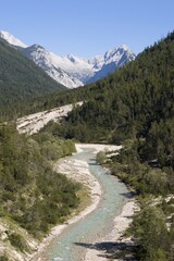 River Isar in Tyrol - Austria