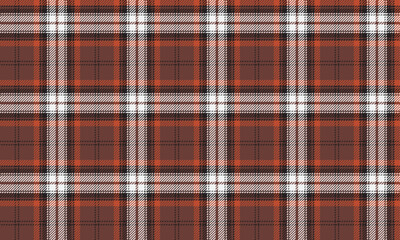 Seamless plaid pattern, warm colors of brown, white, orange and black. Suitable for designing clothes, skirts and pants. High resolution for all kinds of fashion design, vector illustration.