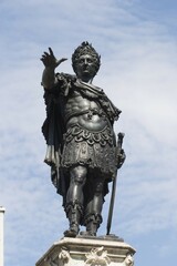 Bronze statue emperor Augustus memorial in Augsburg - Germany
