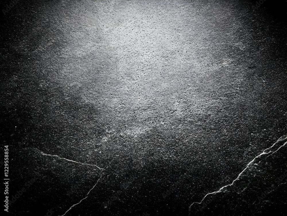 Poster dark grunge textured background shows cracks and vignette effect with light center and dark edges