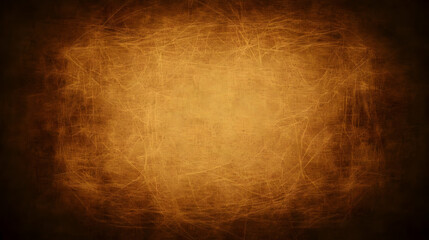 Obraz premium Dark Gold Scratched Textured Background Creates a Vintage, Distressed Effect with Subtle Lighting.