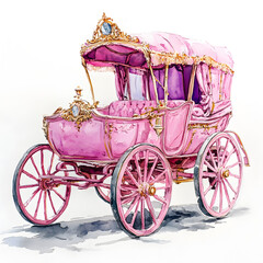 Pink carriage painting 