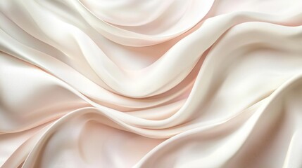 Obraz premium Creamy Silk Drapery: Luxurious Texture and Subtle Curves