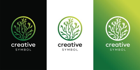 Seaweed Logo Design, Underwater Plant Graphic Inspiration  © Urwah