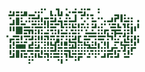 Abstract Green Geometric Pattern Creates Intricate Visual Design on White Background Seamlessly