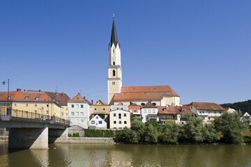 Vilshofen Vils river Lower Bavaria Germany