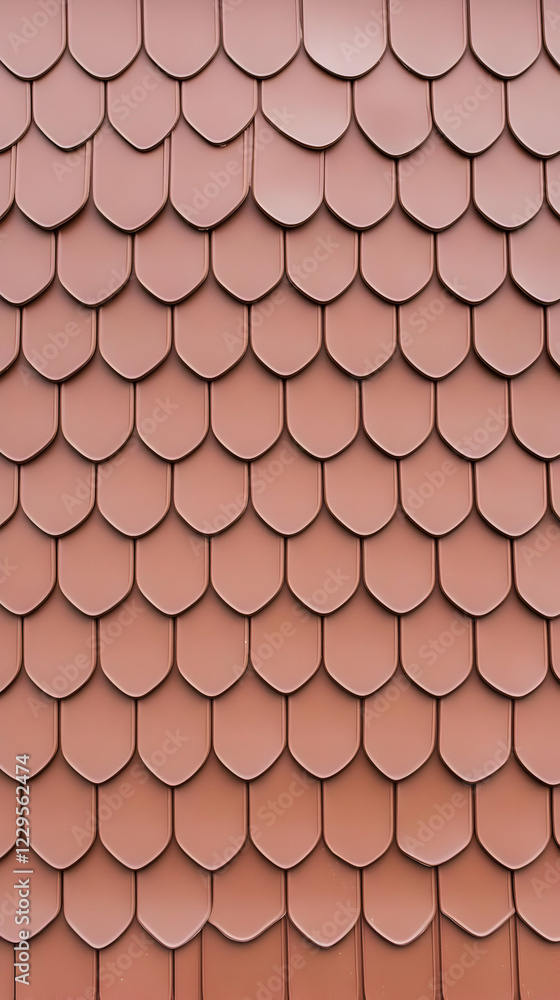 Aufkleber red roof tiles creates a repetitive pattern with a smooth, even texture and overlapping design.