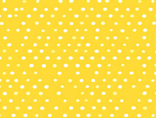 Bright Yellow Background with White Polka Dots Forms a Cheerful and Playful Pattern Design.