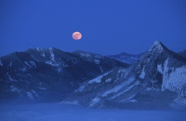 Moonrise Traunsee Austria