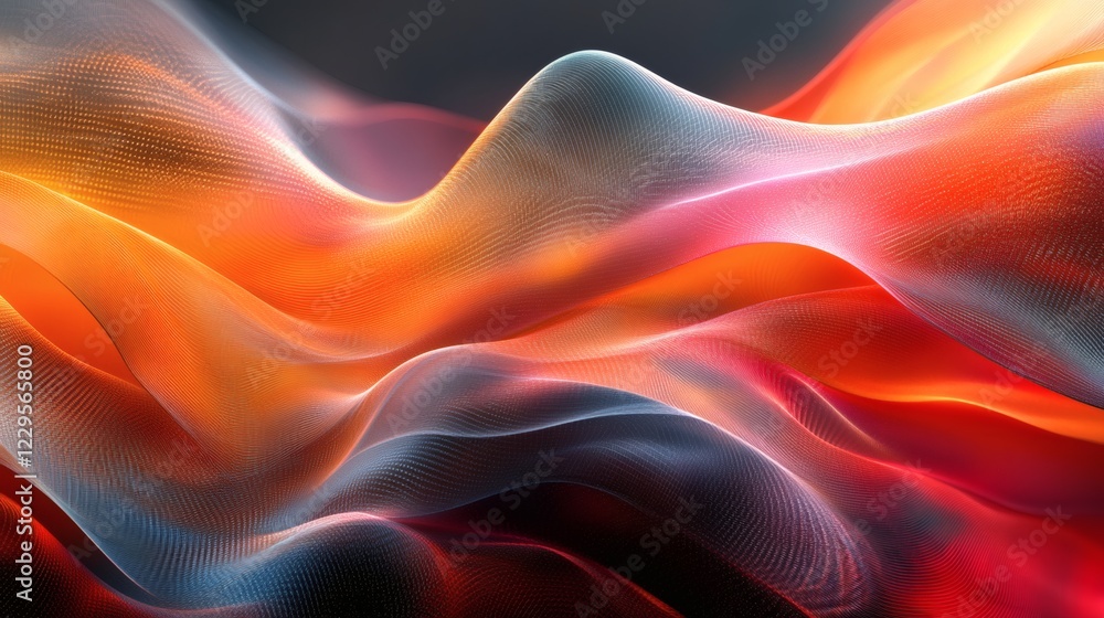 Poster abstract 3d background flowing lines and rich colors blending into a sleek art design with intricate
