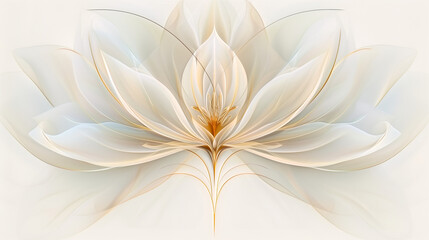 Indian Lotus Mandala in Soft Golden Tones