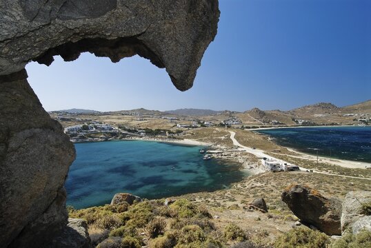 Double bay of Kalafati, Kalafatis, Agia Anna, Dimasto, Mykonos, Cyclades, Greece, Europe