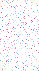 Colorful Sprinkles Scattered Across a White Background Create a Festive and Vibrant Abstract Pattern