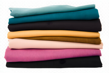 A Stack of Colorful Fabrics Folded Neatly Creates a Vibrant Textured Display with Elegance