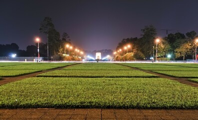 Forecourt of the war memorial, Bac Son Memorial Statue, Dai Tuong Niem Anh Hung, Ba Dinh square, Hanoi, Vietnam, Southeast Asia, Asia © Gerhard Zwerger-Schoner/imageBROKER