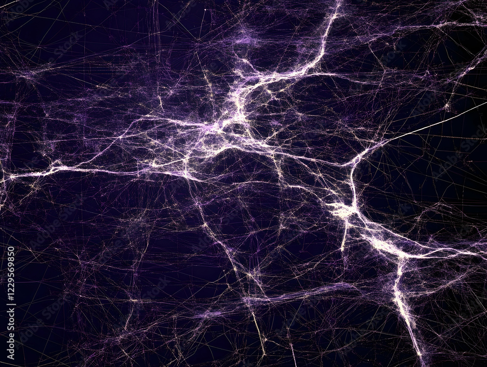 Aufkleber abstract purple webs intertwine creates an intricate network background design