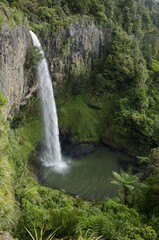 Obraz premium Bridal Veil Falls, Raglan, Waikato, North Island, New Zealand, Oceania