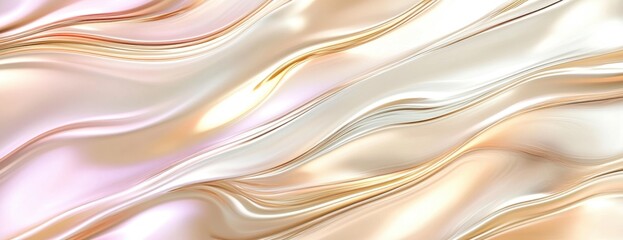 Fototapeta premium Flowing silk patterns studio textile design artistic close-up elegance