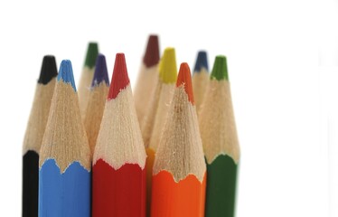 Wooden coloured pencils