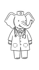 Elephant Doctor Treating Patients with Care