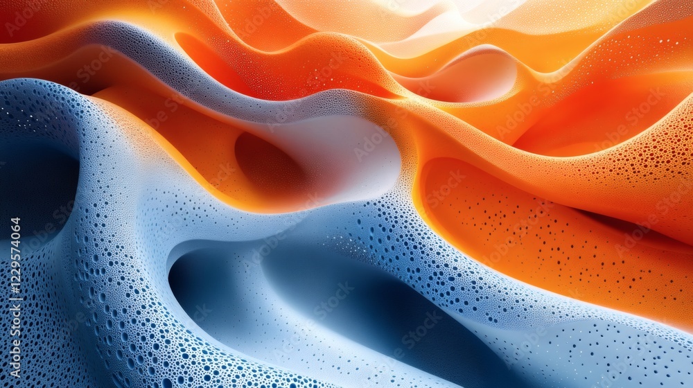 Poster abstract art design a 3d background featuring dynamic shapes vibrant colors and intricate patterns f