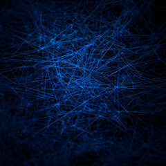 Abstract Blue Network Background Connects Nodes Elegantly with Intricate Lines and Glowing Points Seamlessly