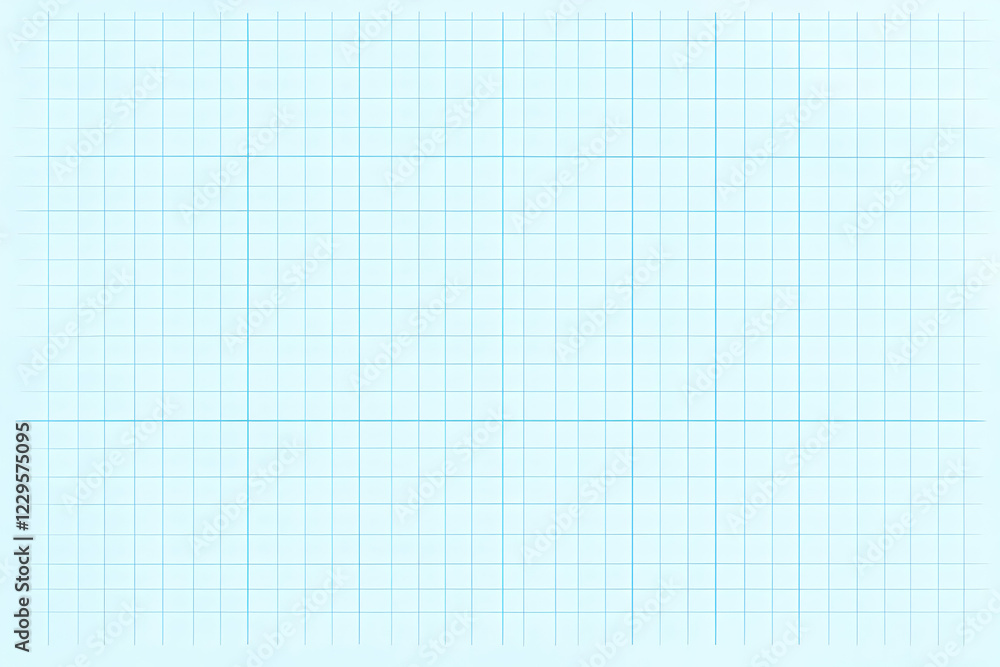 Poster light blue grid paper background forms a regular pattern for design and measurement projects
