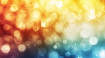 Obraz premium Colorful bokeh background with vibrant orange, yellow, and blue hues