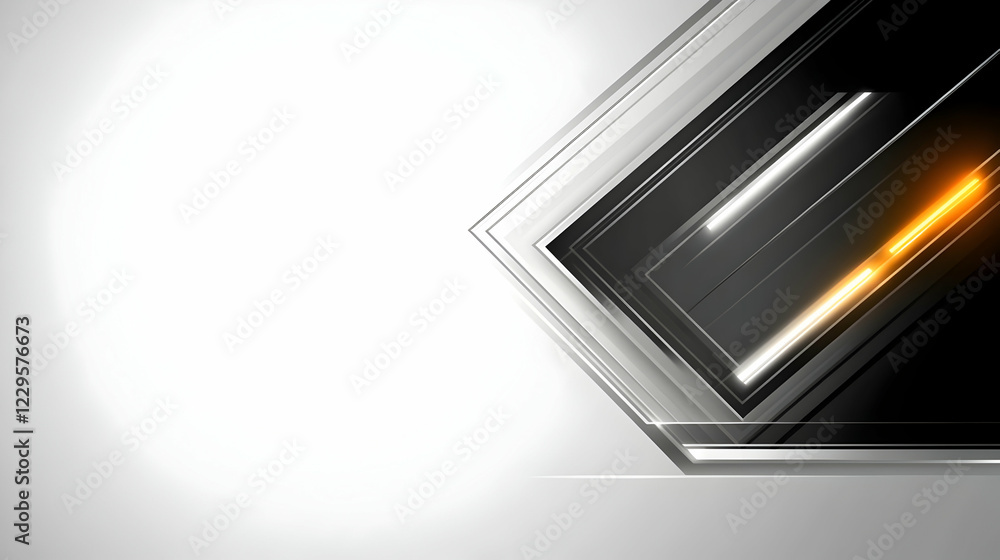 Poster abstract background creates dynamic contrast with geometric shapes and light effects