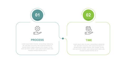 2 column line connected with icons suitable for business infographic template 