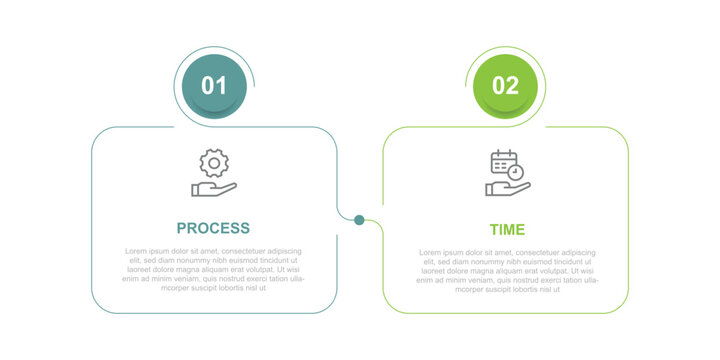 2 column line connected with icons suitable for business infographic template 
