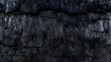Dark Rock Face Texture Displays Rugged Layers and Deep Cracks in a Dramatic and Moody Presentation