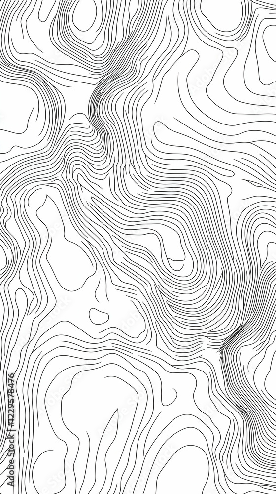 Poster abstract topographic contour line pattern creates a visually dynamic and intriguing design