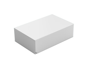 A Rectangular Cardboard Box Mockup For Packaging, Positioned Horizontally 3d Illustration