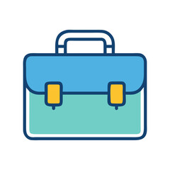 Business Suitcase Icon Corporate Travel Design